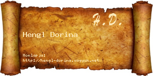 Hengl Dorina névjegykártya